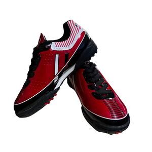 NWOB Vivari Red/Black Youth Soccer Sports Cleats Size 2